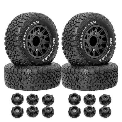 4Pcs 113mm RC Course Truck Tires Wheels 12mm Hex for Traxxas Slash
