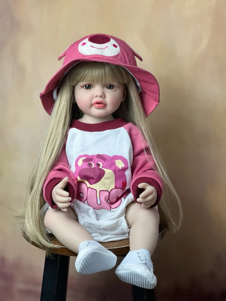 BZDOLL 55 CM 22 Inch Reborn Dolls Realistic Full Silicone Baby Bebe Newborn Girl Doll Princess Toddler Toy Gift-EXPROTAS