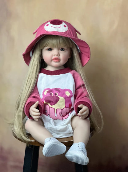 BZDOLL 55 CM 22 Inch Reborn Dolls Realistic Full Silicone Baby Bebe Newborn Girl Doll Princess Toddler Toy Gift-EXPROTAS