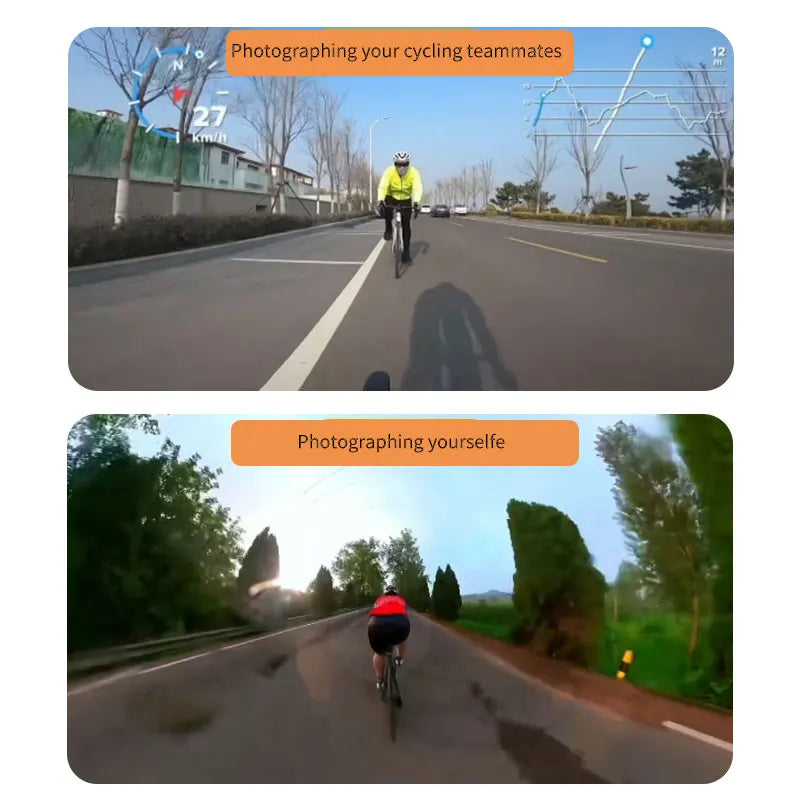 Camsteer Bike Backseat 3rd Person Mount for GoPro 13–10 Insta360 X5–X2