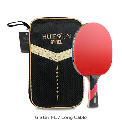 Huieson 5/6 Star Table Tennis Racket Carbon Offensive Ping Pong Racket Paddle with Cover Bag-EXPROTAS