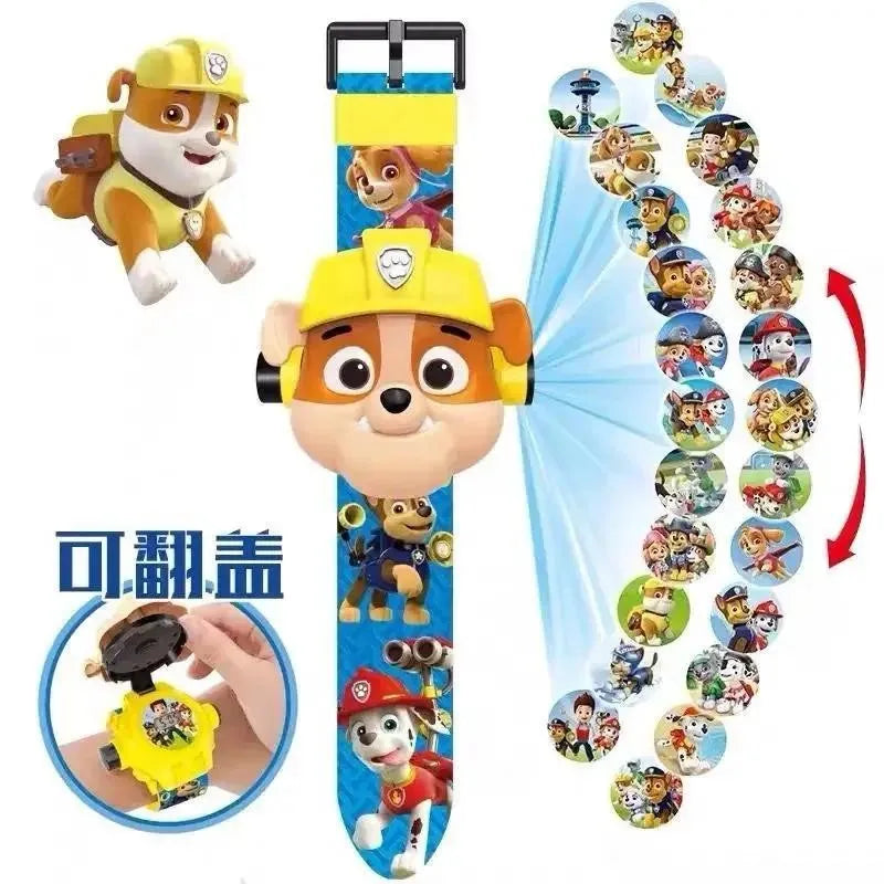 Paw Patrol 3D Projection Watch Digital Dog Action Figures Toys Chase