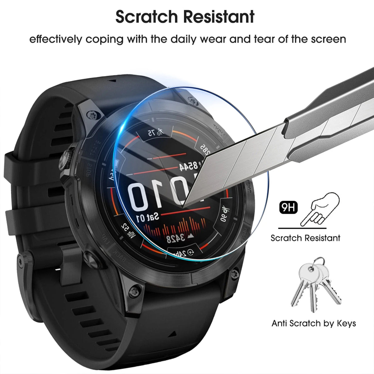 Tempered Glass Screen Protector for Garmin Fenix 9 Pro 51mm Smart Watch