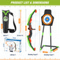 Bow And Arrows For Children Kids Archery Bow Practice Recurve Bow Outdoor Sports Game Hunting Shooting Toy Boys Gift Bow Kit Set-EXPROTAS
