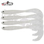 4PCS Fishing Lure Jigging Soft Baits 12.5cm 5.5g Hooks for Bass Pike