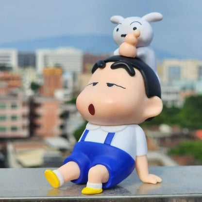 Crayon Shin-chan with Nohara Shiro Bee 10cm Anime Action Figure Model Toy