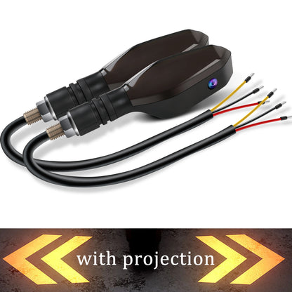 2PCS LED Turn Signal Lamp Motorcycle Flowing Indicator Light Amber