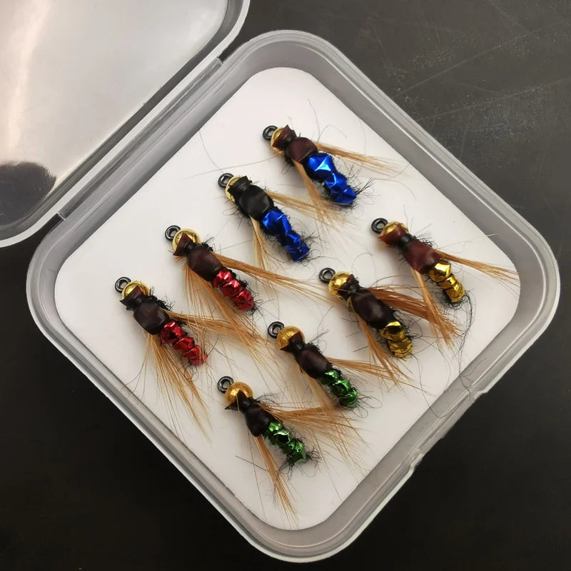Fly Fishing Flies 4pcs Nymph Lures Baits for Trout Bass Artificial Insect