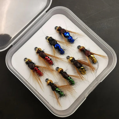 Fly Fishing Flies 4pcs Nymph Lures Baits for Trout Bass Artificial Insect