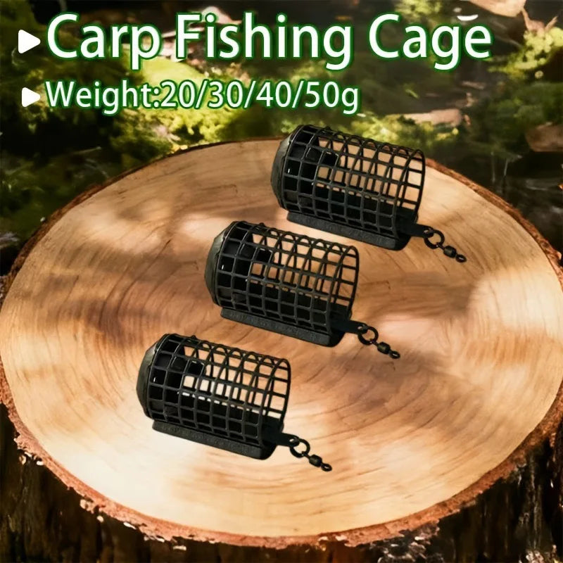 Iron Carp Bait Basket Set Detachable Bottom Dispenser Controlled Release Feeder