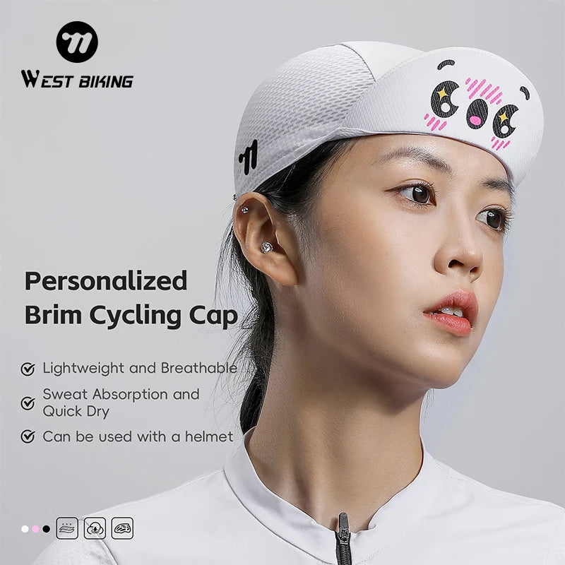 Sun Protection Cycling Cap Unisex Breathable Hat with Brim Sports Bike