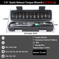 1/4'' Drive 2-24N.m Precise Double Scale Torque Wrench Set MTB Bike Socket Spanner Bicycle Motorcycle Ratchet Repair Toolbox Kit-EXPROTAS