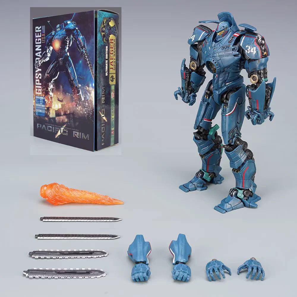 Pacific Rim Deluxe Light Edition Gipsy Danger Action Figure Limited Movable Obsidian Fury Mecha Model Children Birthday Gift-EXPROTAS
