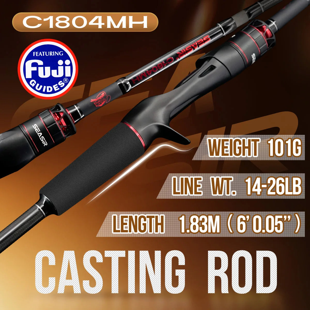 Casting Fishing Rod Heavy Power 1.83M 4-Piece 7-9KG Travel Fishing Gear