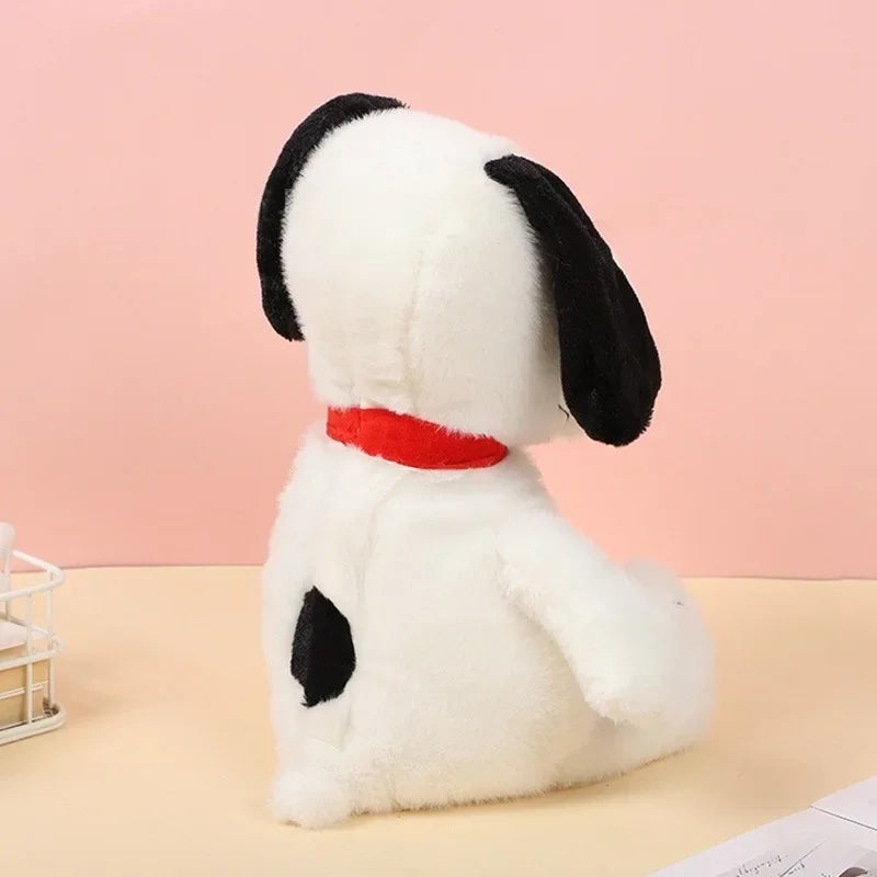 Snoopy Dog Baby Sleep Aid Plush Toy Music Light Soothing Breathing Doll