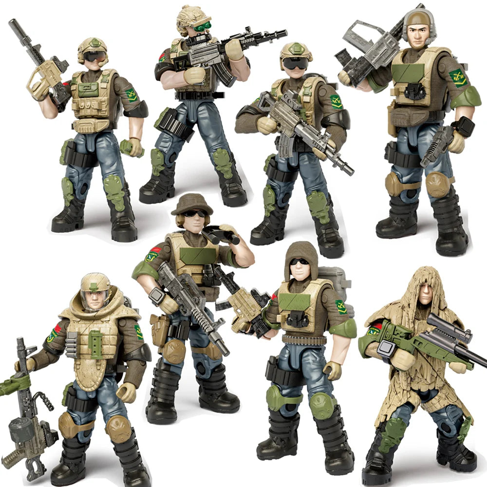 World War Building Blocks Military Soldiers Toy Figures Army Set
