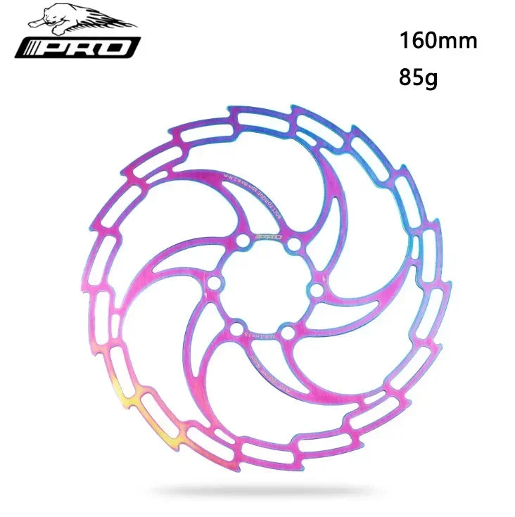 Colorful Stainless Steel Bike Disc Rotor 160/180/203mm 6-Bolt MTB Road Bicycle