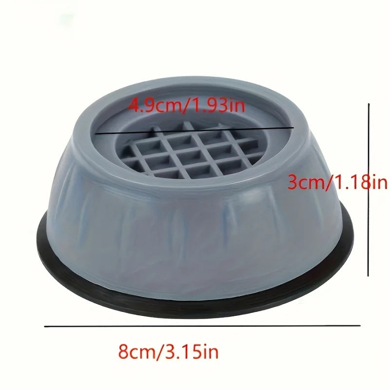 4PCS Vibration Feet Pads for Washing Machine & Fridge - Anti-Slip Dampers