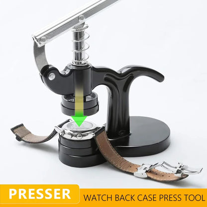 Watch Back Case Press Tool 12 Dies Professional Repair for Watchmaker