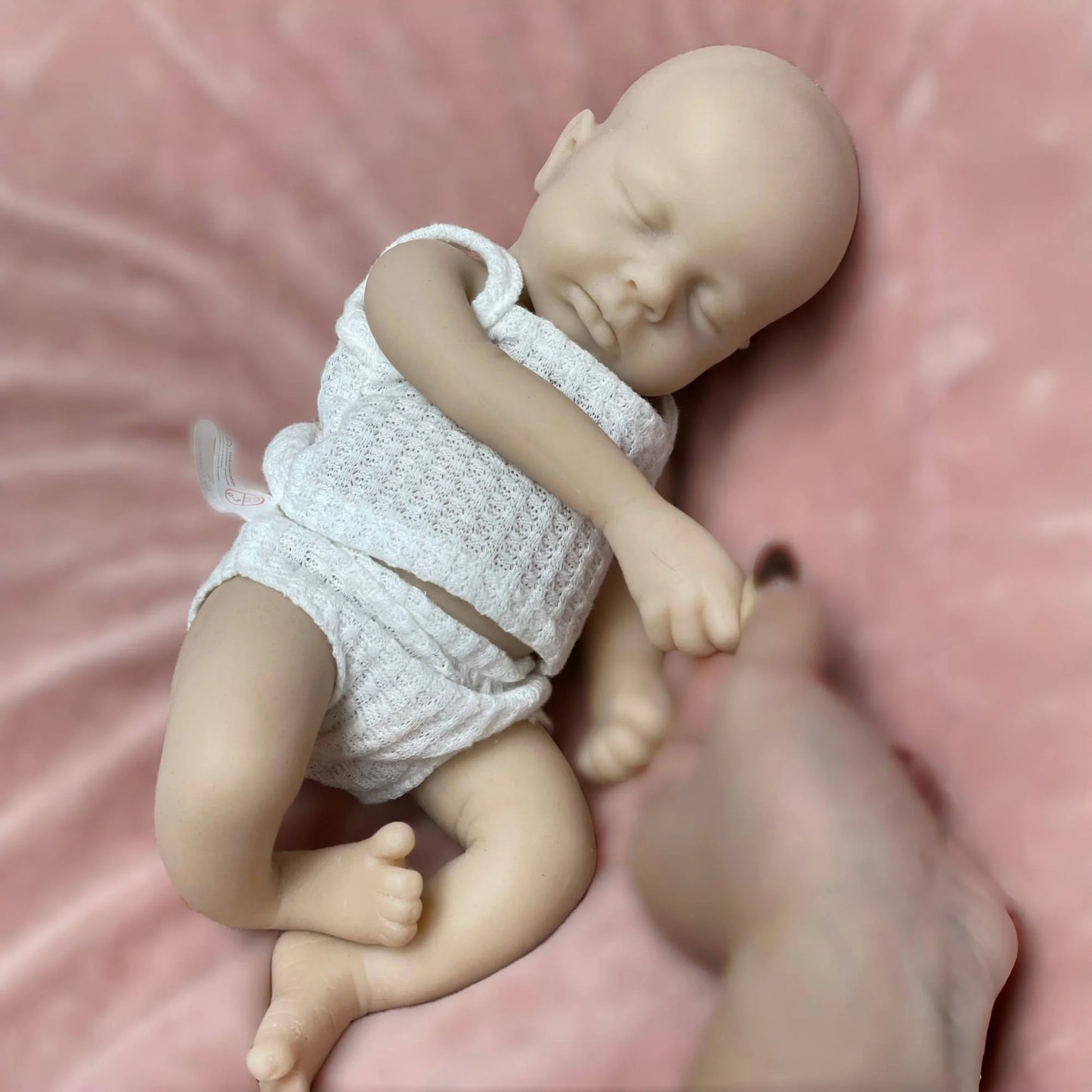 33cm Loulou Full Body Silicone Reborn Doll Open Mouth Unpainted Baby Girl