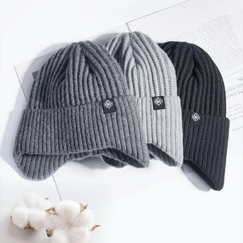 Men's Winter Knitted Hat Ear Protection Plush Warmth Earmuff Outdoor Cap