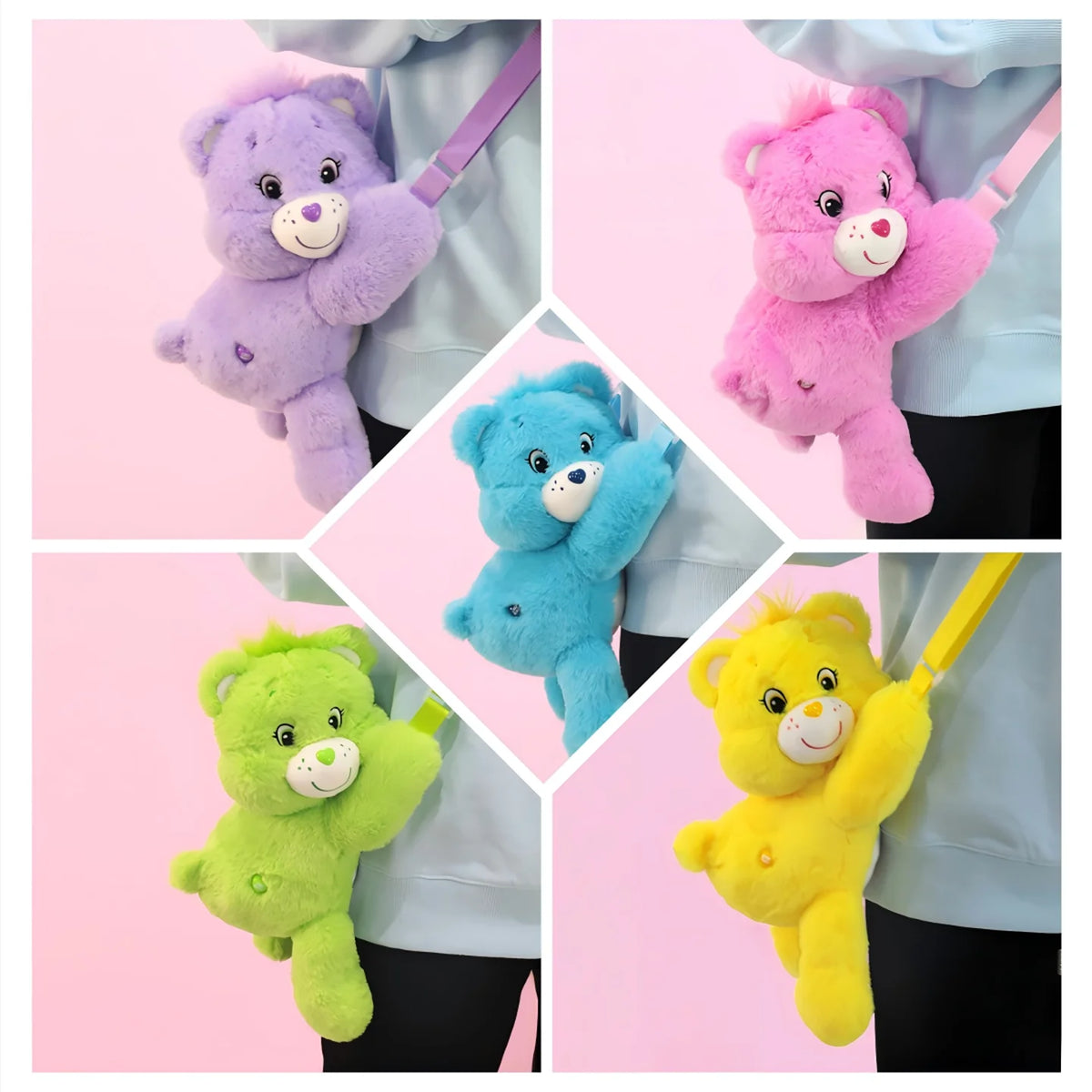 30cm Care Bears Plush Shoulder Bag Crossbody Women Handbag Travel