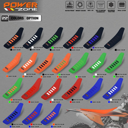 Waterproof Ribbed Gripper Seat Cover Anti-Slip for Powerzone SXF EXC KXF CRF