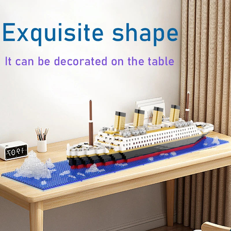 Building Block Titanic Model Toy 2288 Pieces Construction Cruise Ship