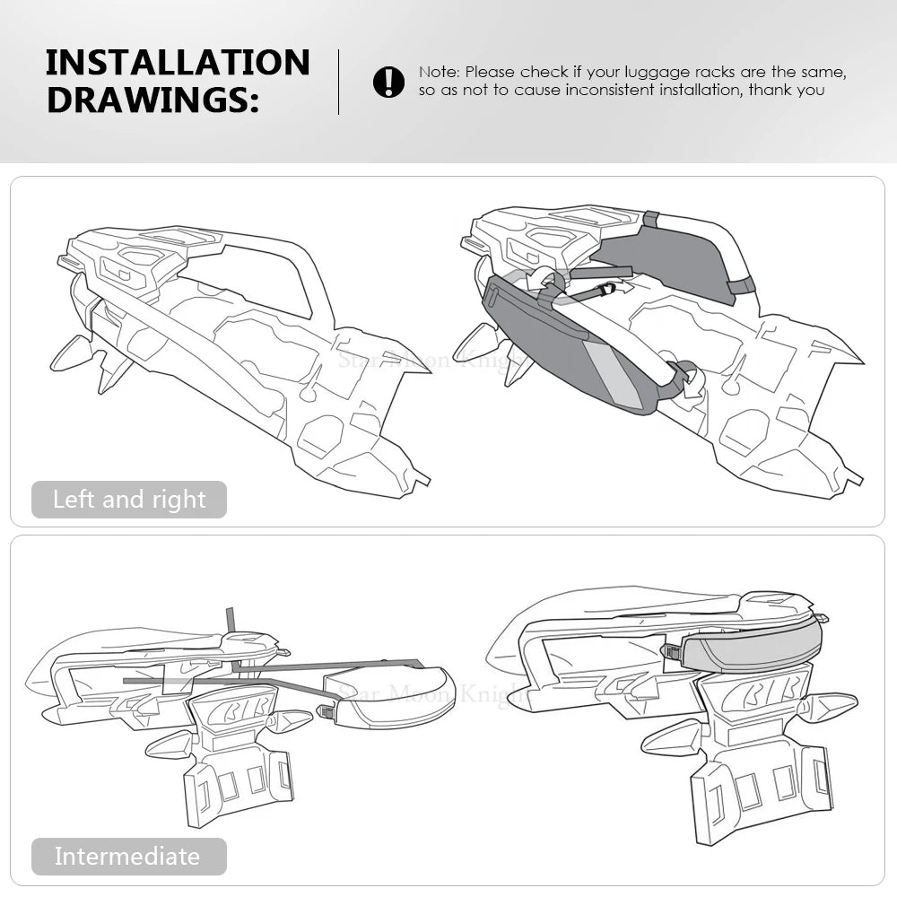 Waterproof Luggage Rack Tail Bag for BMW R1200GS/R1250GS LC 2013+