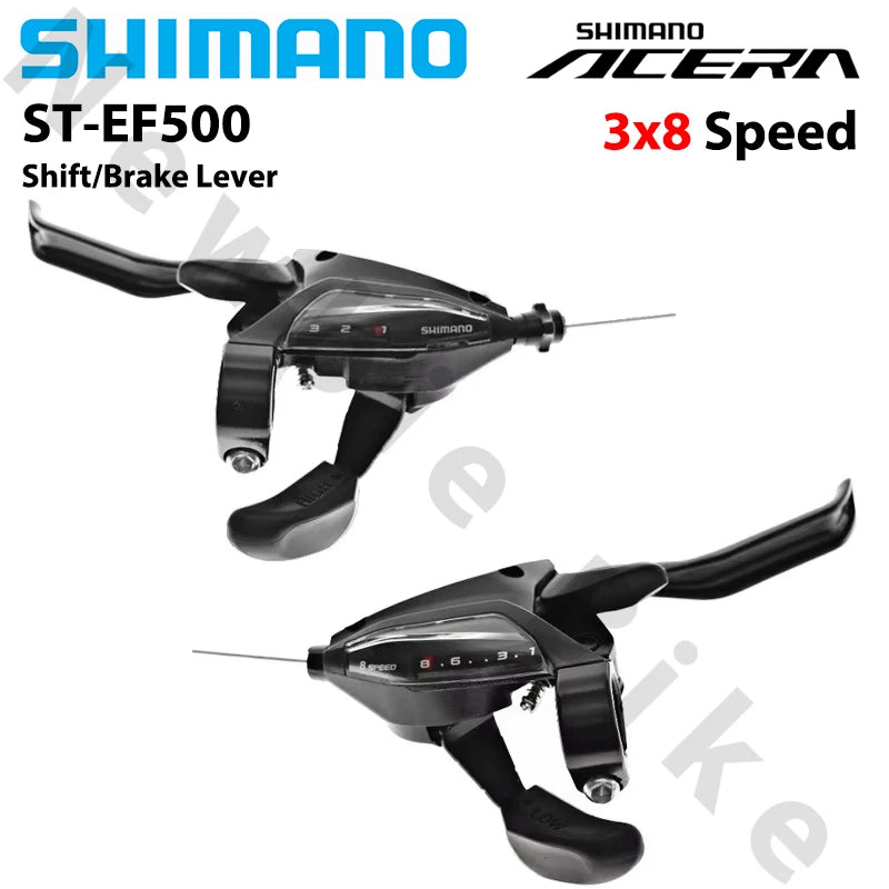 Shimano Brake Shifter Lever Set 3x7 3x8 Speed with Gear Display Compatible with Shimano ST-EF500