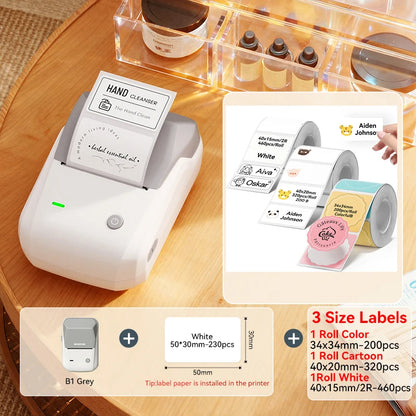 Niimbot B1 Portable Thermal Label Printer Mini Bluetooth Sticker Maker
