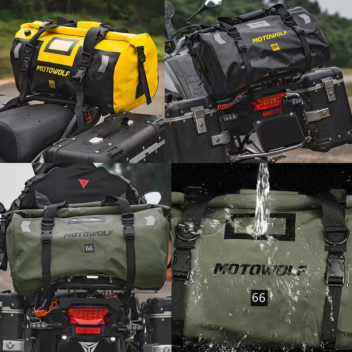 Universal Motorcycle Waterproof Tail Bags Back Seat Bags Cycling Camping Travel Bag Motorbike Scooter Sport Luggage Pack 66L 40L-EXPROTAS