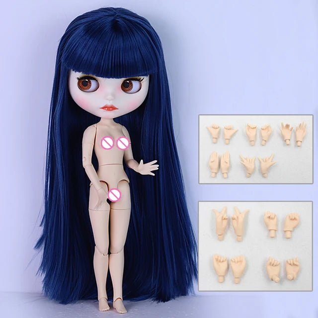 ICY DBS Blyth Doll BJD Joint Body White Skin Blue Hair Set Doll 1/6 30cm Girl Gift Anime SD-EXPROTAS