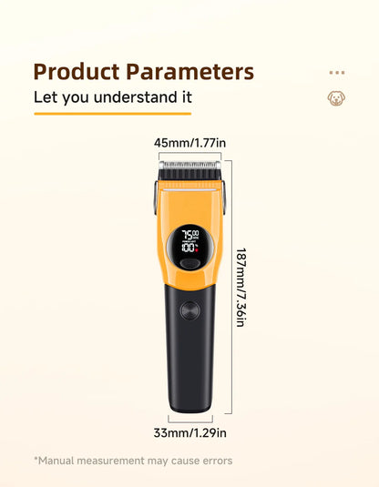 Pet Hair Clipper Electric Dog Cat Grooming Trimmer Cordless Shaver 2026