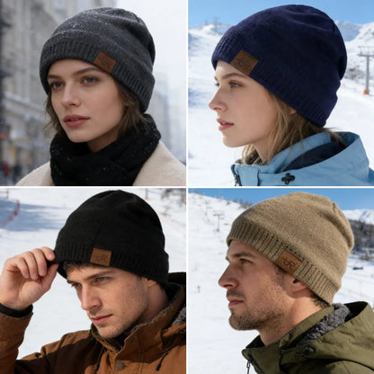 Unisex Urgentman Winter Beanie Cap Outdoor Warm Knitted Fur Lined Hat