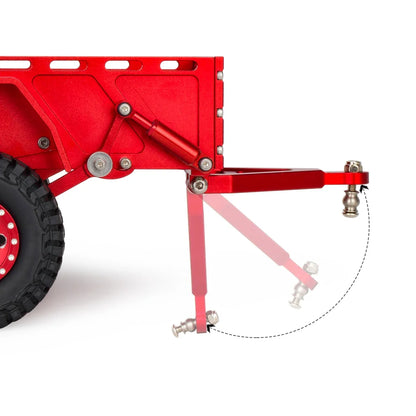 Aluminium CNC RC Crawler Utility Trailer Ball Hitch 1/18 TRX4M SCX24 Redcat
