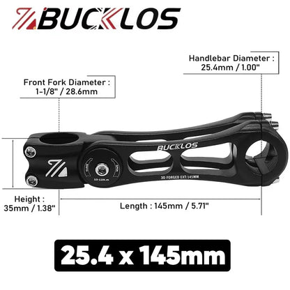 Adjustable Bicycle Handlebar Stem BUCKLOS 3D Forged MTB Road Bike Riser