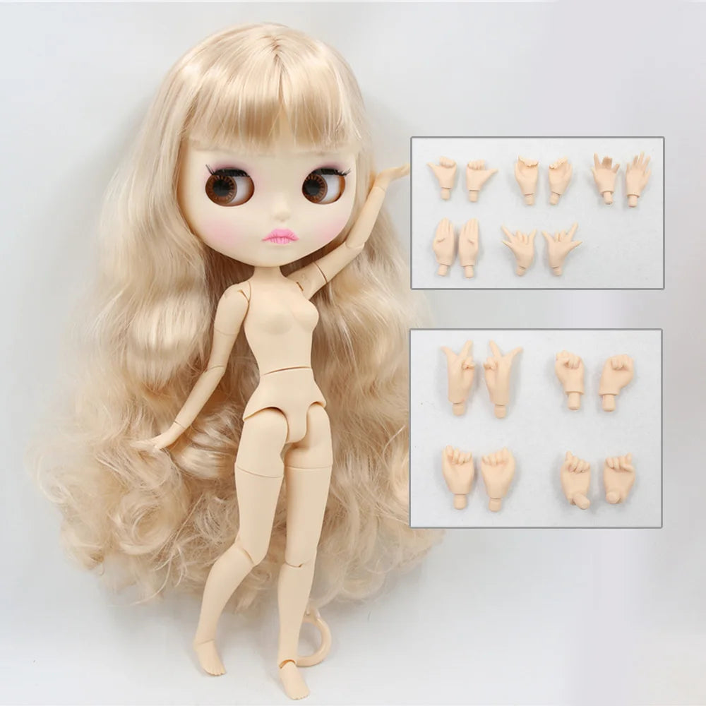 ICY DBS Blythe Doll 1/6 BJD Joint Body White Skin 30cm Custom Random Eyes