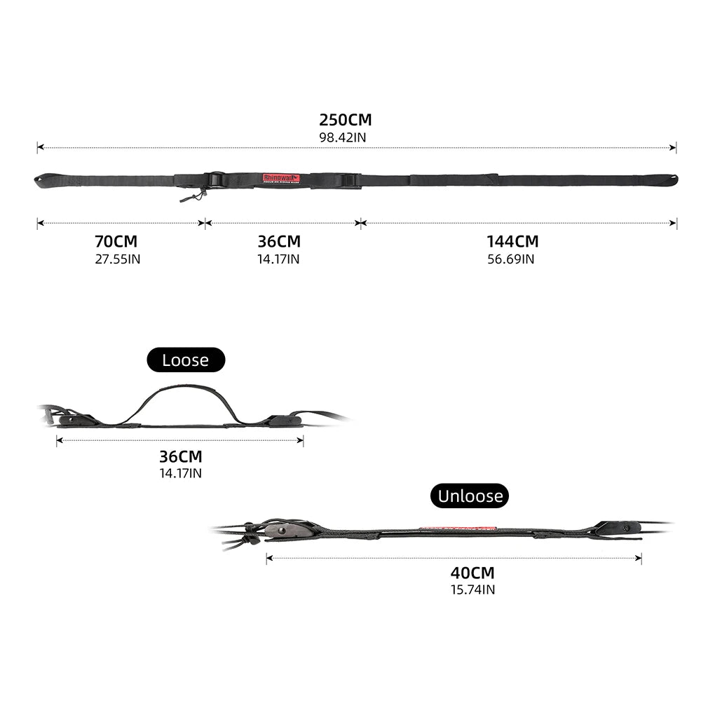 Motorcycle Tie-Down Strap Rhinowalk 2.5m Cam Buckle Cargo Luggage Belt