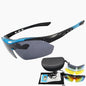 Polarised Cycling Sunglasses 5 Lens Sports Glasses MTB Road Bike Eyewear
