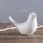 Nordic Ceramic Bird Figurine Black White Animal Statue Home Table Decoration