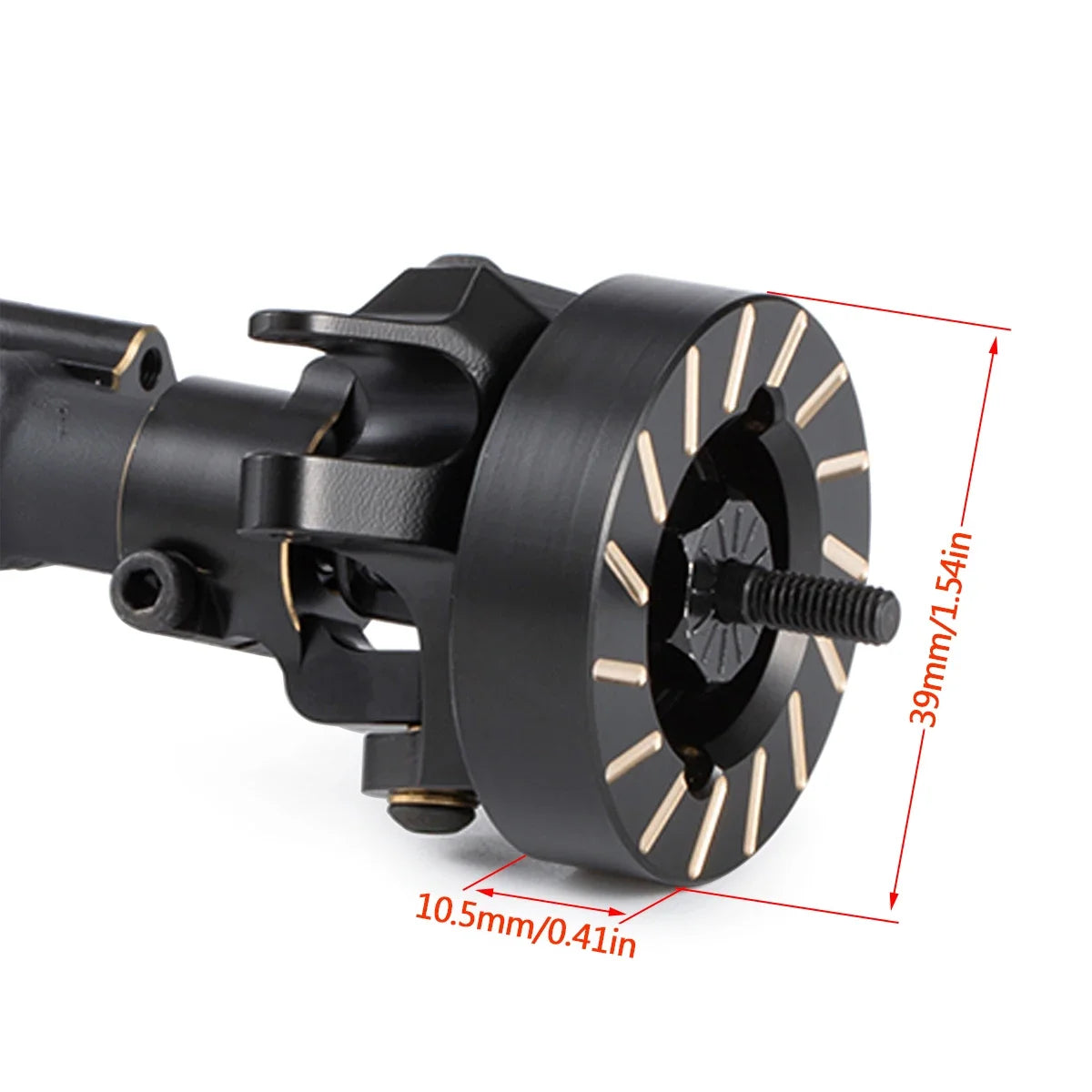 Axial SCX10 II AR44 Black Brass Weight Set Diff Cover Knuckles C-Hubs Link Mounts