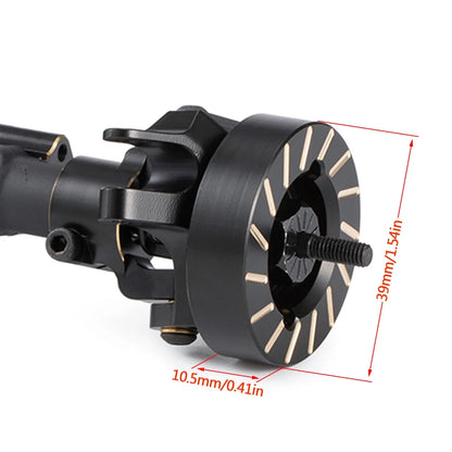 Axial SCX10 II AR44 Black Brass Weight Set Diff Cover Knuckles C-Hubs Link Mounts