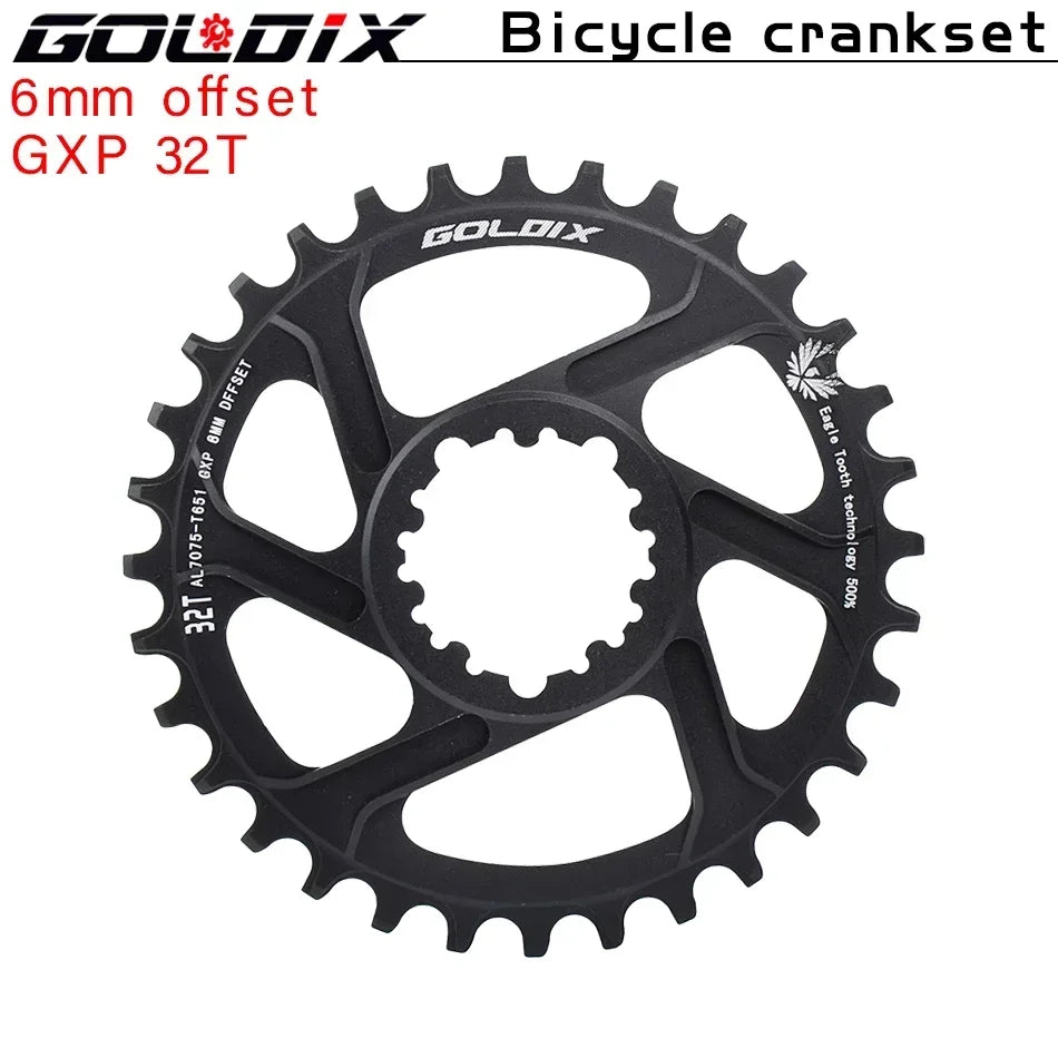 Direct Mount Goldix Chainring 6mm Offset for MTB Road Bike Crankset