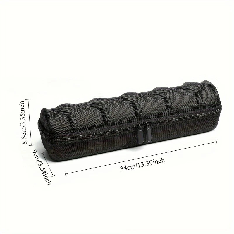 1pc Shell Travel Organizer Watch Case Hard Box with Pillow Insert Black