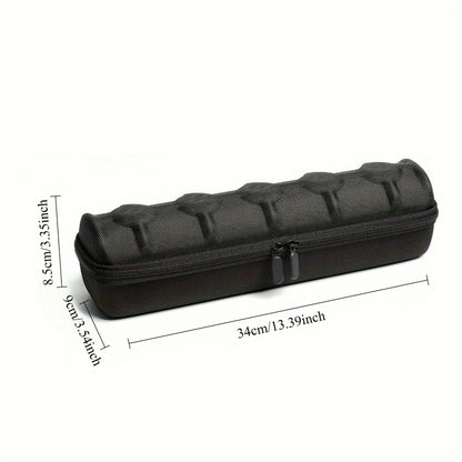 1pc Shell Travel Organizer Watch Case Hard Box with Pillow Insert Black