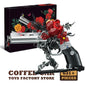 631pcs Mecha Rose Revolver Building Blocks Red Flower MOC Brick Model Toy Set