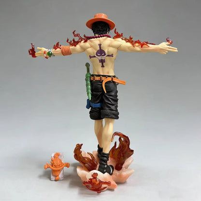 28cm Anime One Piece Ace Action Figure PVC Collectible Model Toy