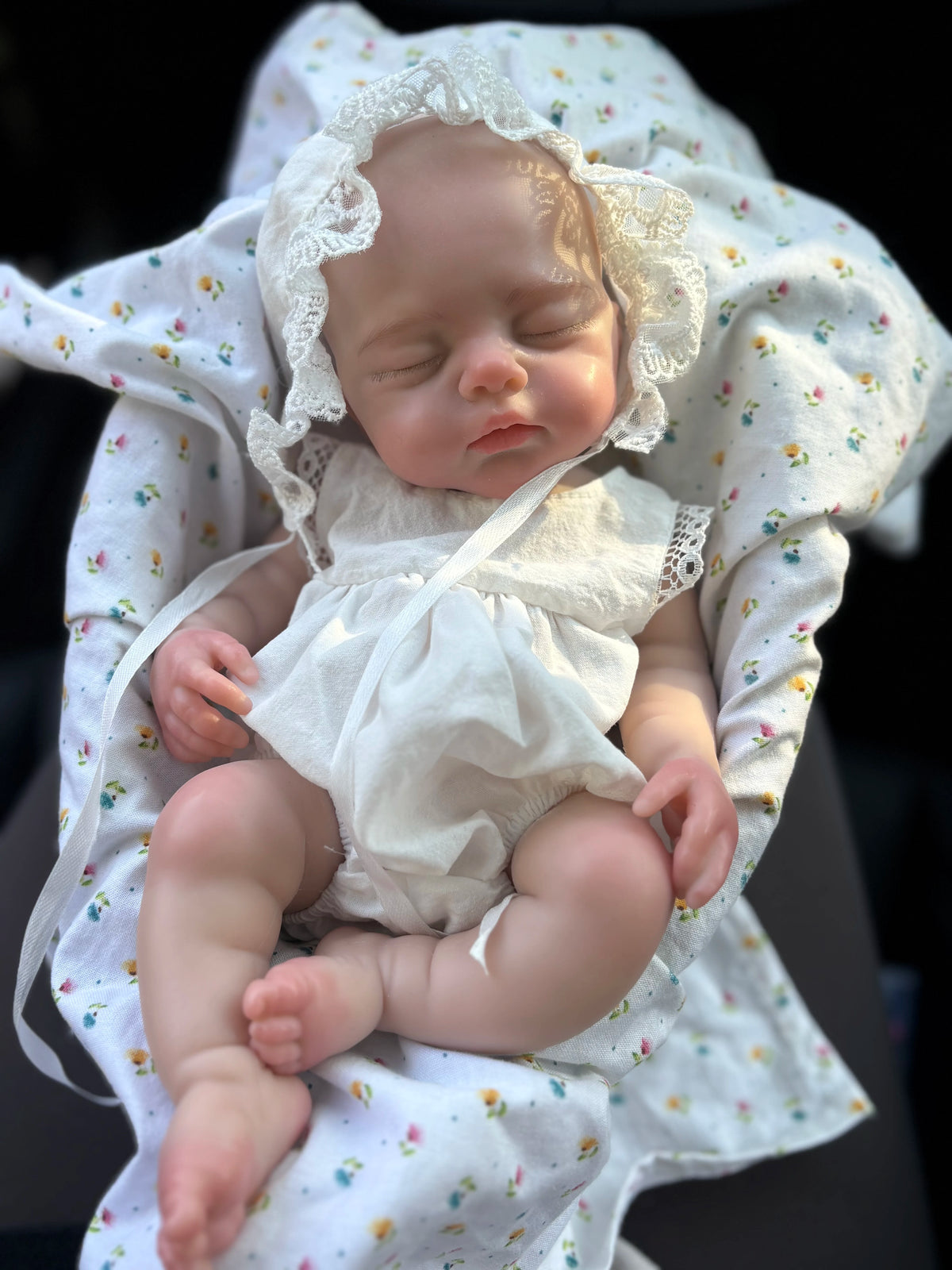 33cm Open Mouth Silicone Reborn Baby Girl Doll Full Body Soft Touch