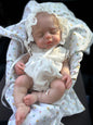 33cm Open Mouth Silicone Reborn Baby Girl Doll Full Body Soft Touch